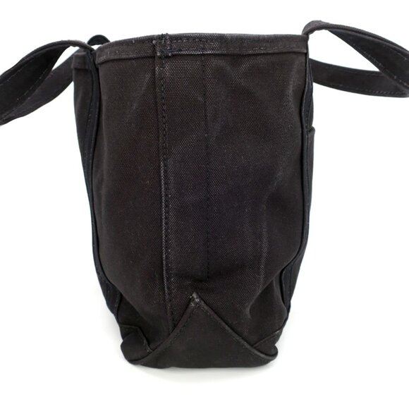 Vintage LL Bean Boat & Tote Canvas Hobby Lobby Craft Sewing Black Zip Top Pocket - Picture 3 of 8